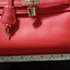 Gabriella Bag Red Crossbody Gold Tone Hardware Top Handle