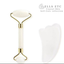 White Jade Facial Roller & Gua Sha Set – Anti-Aging Skincare Tool