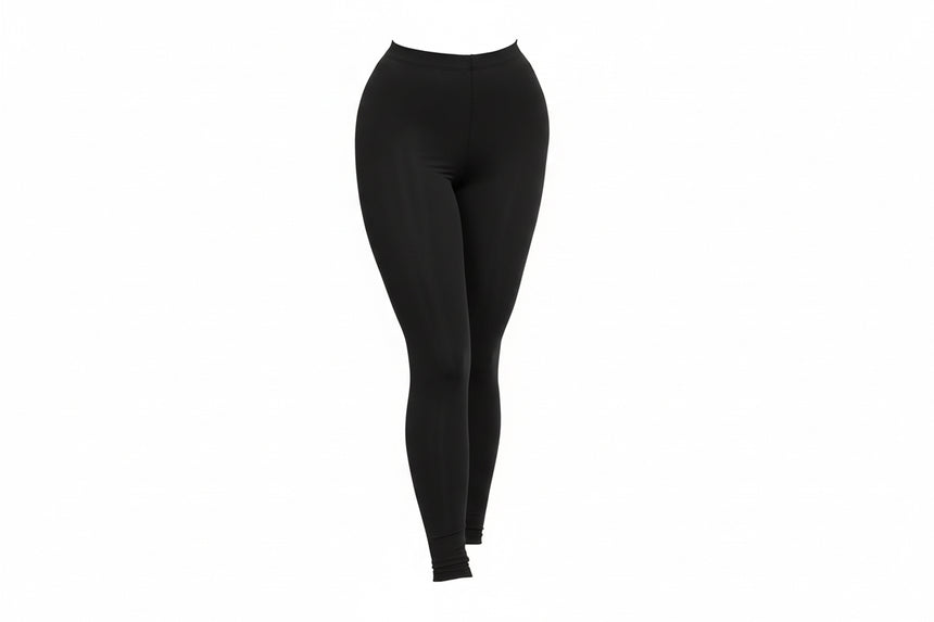 Black stretchy thick material leggings