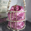 Pink glittery caged handbag with pearl and stars detailing. wedding bag, flower girl bag, formal bag