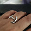 Anchor Ring – Adjustable Gold or Silver Tone Nautical Statement Ring