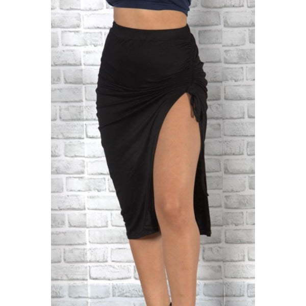 High waist Slit skirt