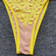 Floral Lace Bikini - Yellow