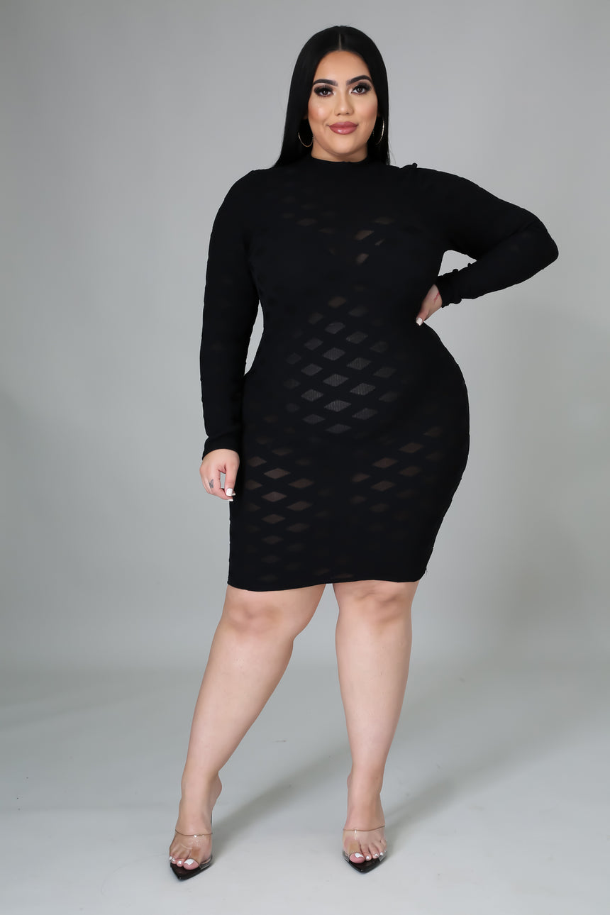 Showstopper Sheer Dress - Plus Size Ella Etc Showstopper Sheer Dress - Plus Size Ella Etc