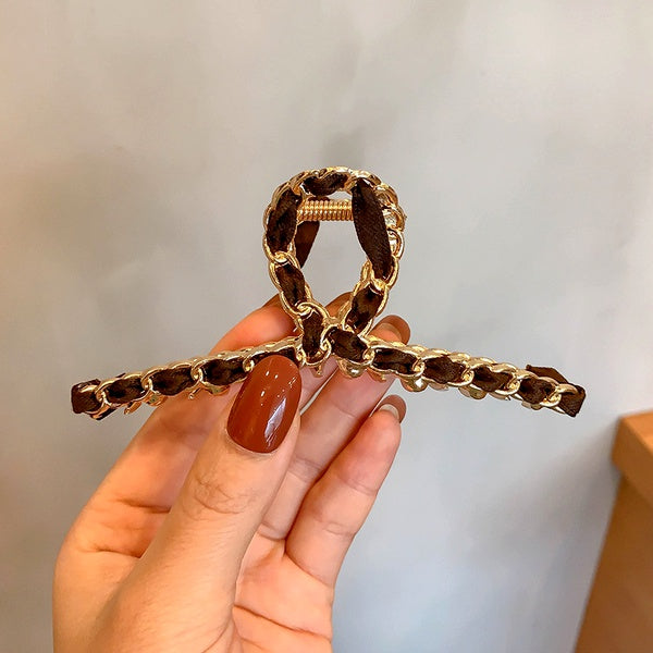 Brown and Gold Hair Clip