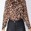 Bianca Leopard Blouse Pussybow Tie
