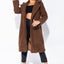 Brown Long Length Teddy Coat