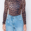 Leopard Print Long Sleeve Bodysuit