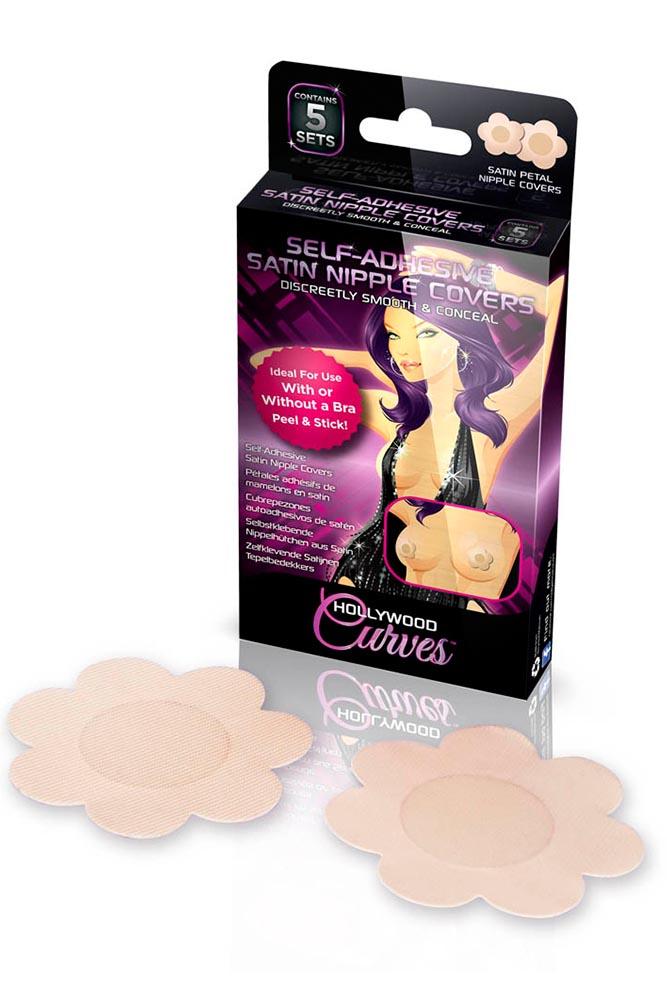 Self Adhesive Satin Nipple Covers 5 pairs