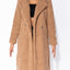 Caramel Long Length Teddy Coat